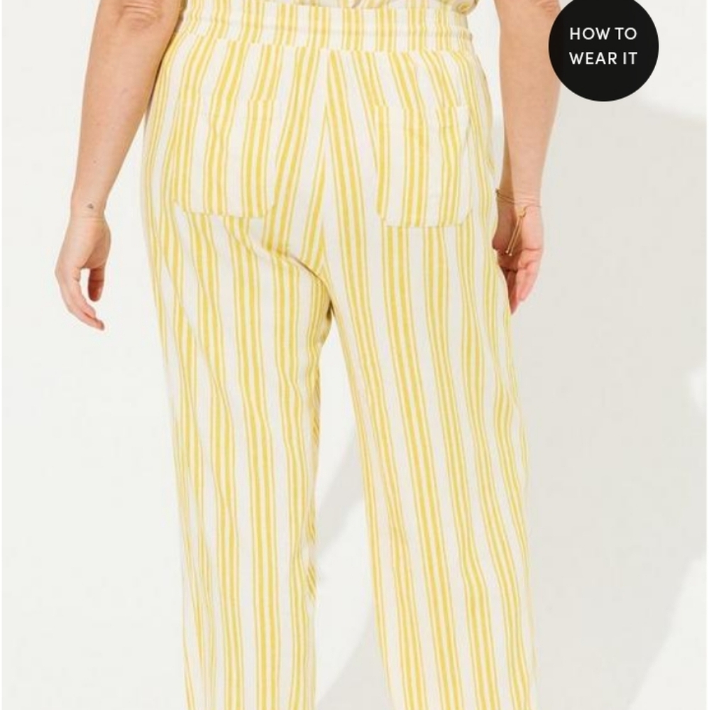 NWT Size 0 Torrid Sunny Striped Wide Leg Pants - Picture 7 of 8